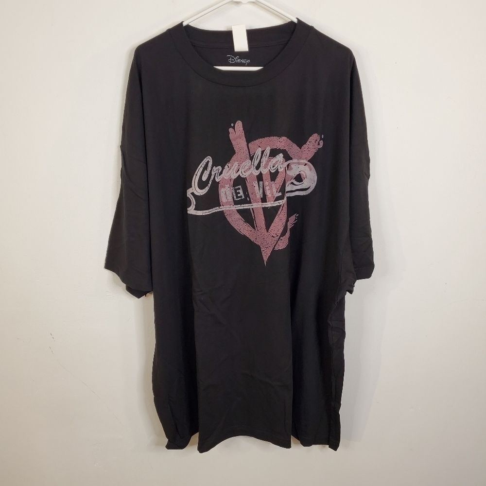 Disney Cruella De Vil Saftey Pin Logo T Shirt 5XL